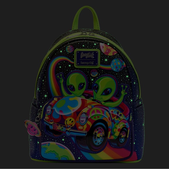 Lisa Frank Alien backpack glow in the dark NWT - Picture 2 of 10